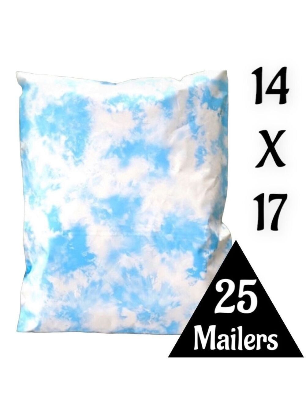 25 14X17 Poly Mailers Cloud Tye Dye ,Shipping Envelopes PRICE IS FIRM - Picture 2 of 12